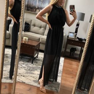 Sweet Storm Black Maxi Dress